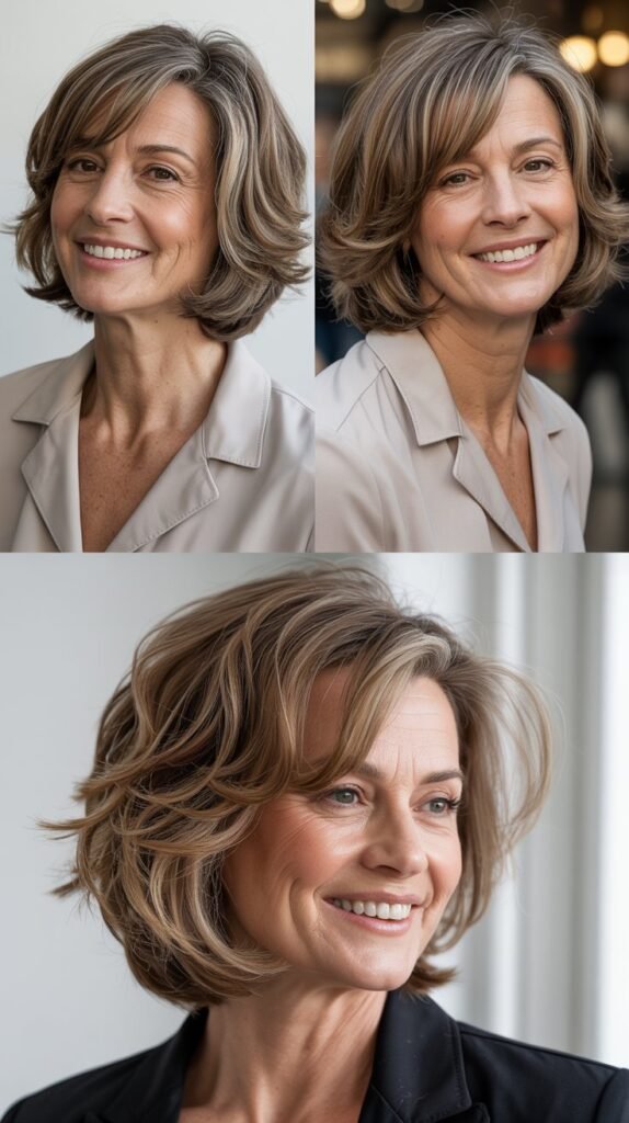 The Layered Bob with Wispy Ends