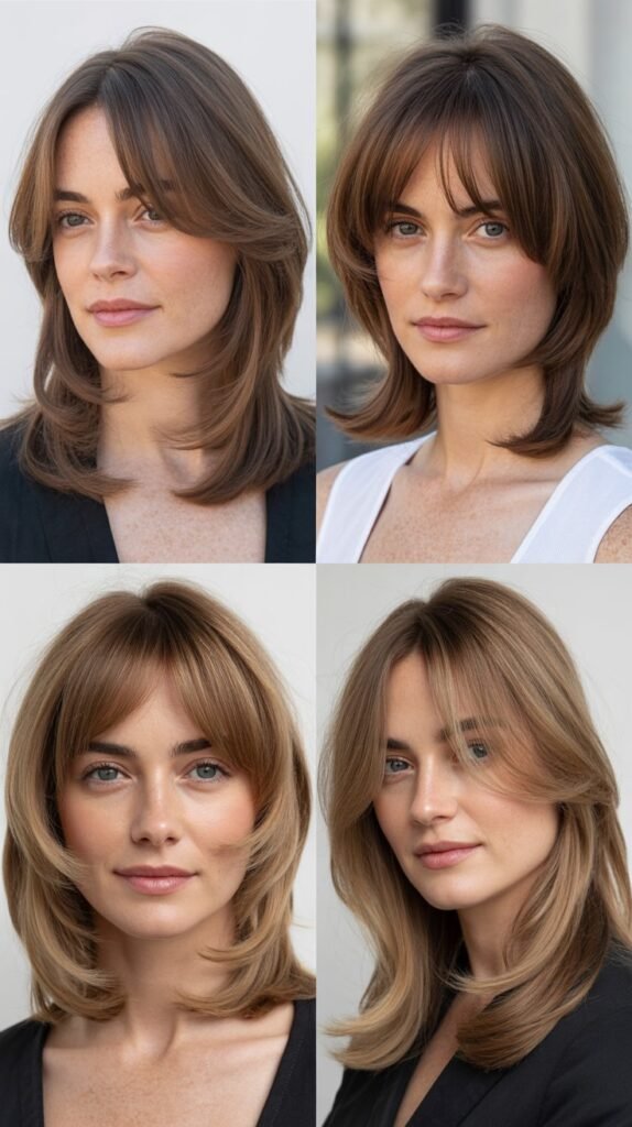 Concave Layers With Arched Bangs