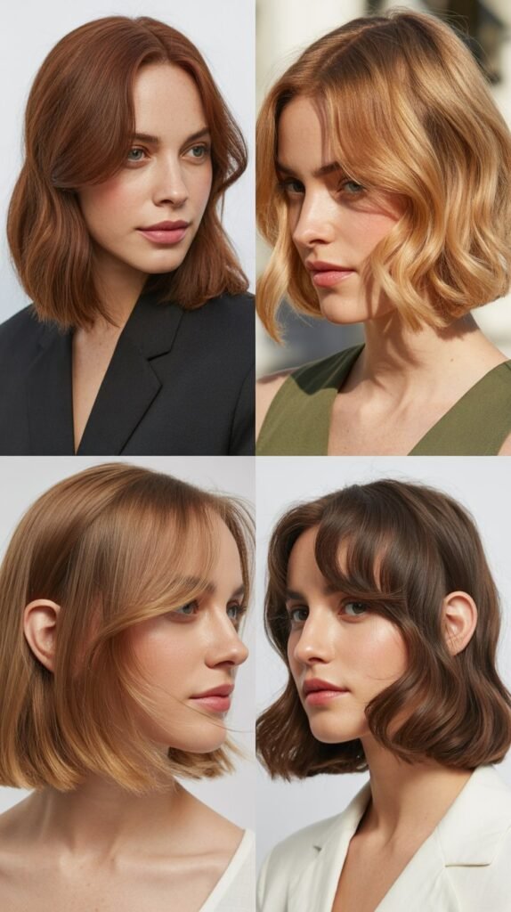 Graduated Bob With Side Part And Long Front Bangs