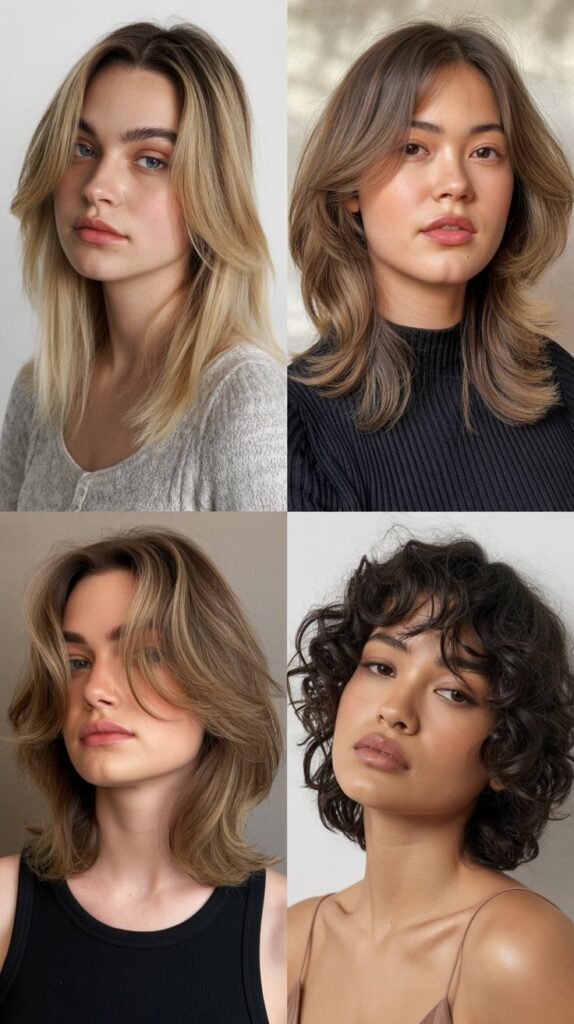 Layered Cut with Tapered Ends