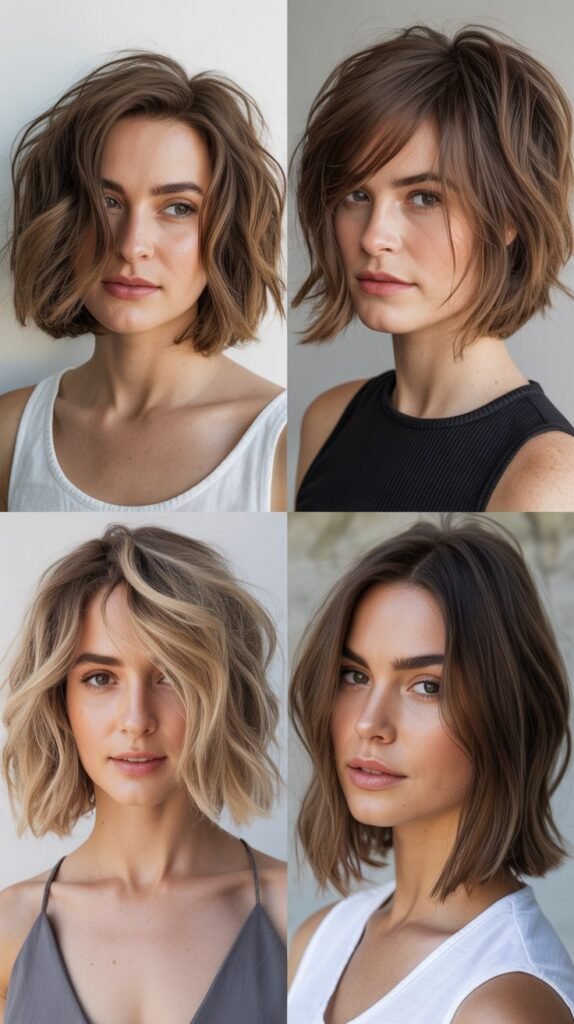 Choppy Layered Bobs for Maximum Texture