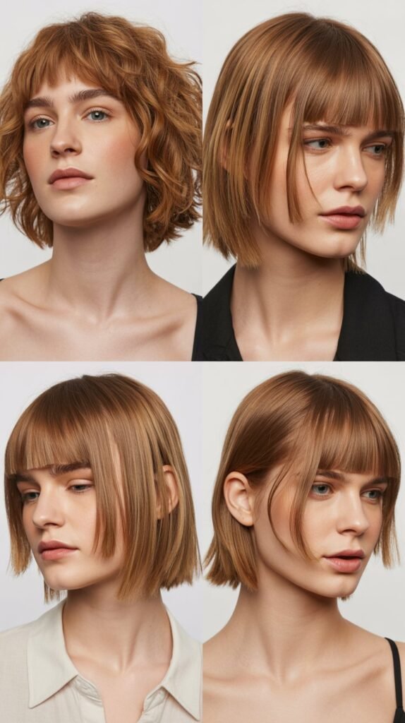 Disconnected Bob with Long Slicing Bangs