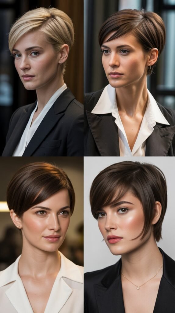4. Sleek Side-Swept Pixie