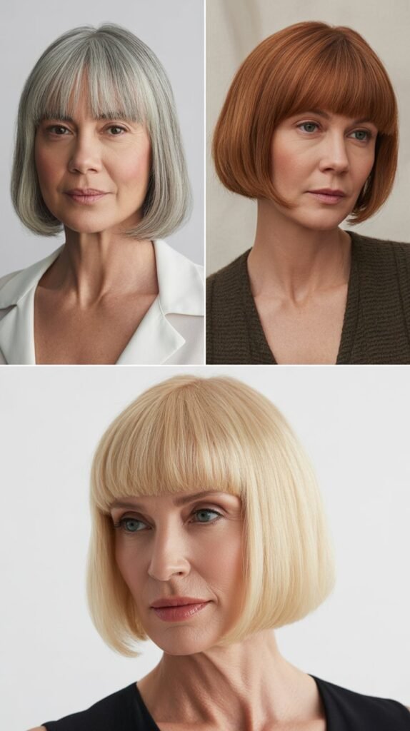 Blunt Bangs with Blunt Lob