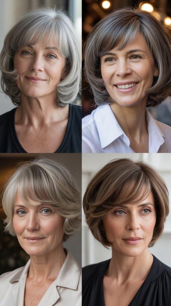 Graduated Bangs with Stacked Bob