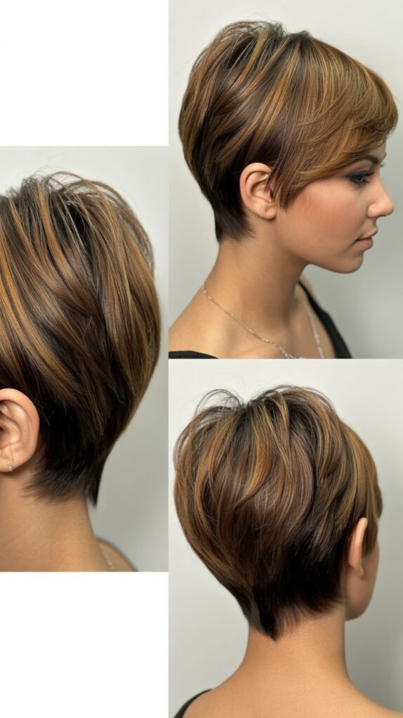 Pixie Wedge With Dimensional Highlights