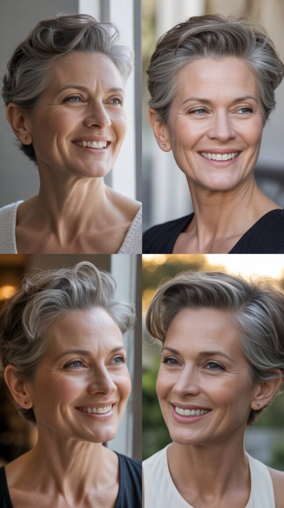 Tapered Cut with Swept-Back Style