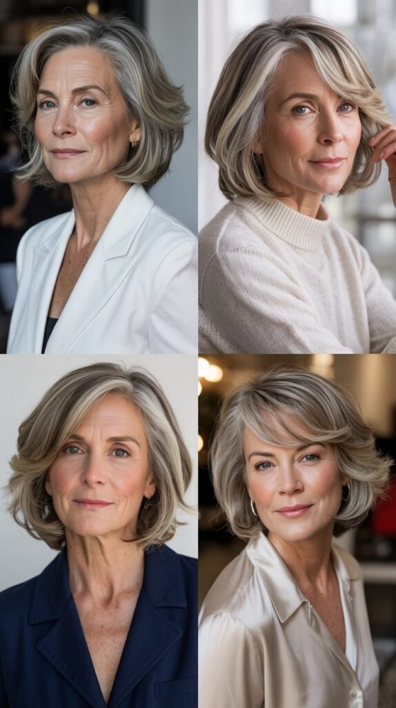 20. Angled Bob with Highlights