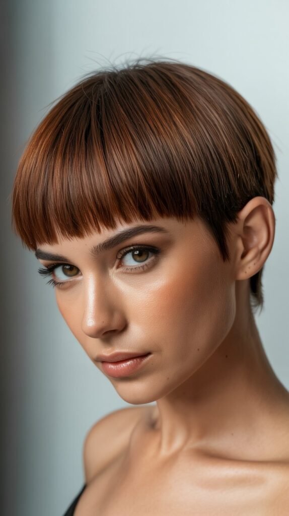 Sleek Pixie with Straight Styling