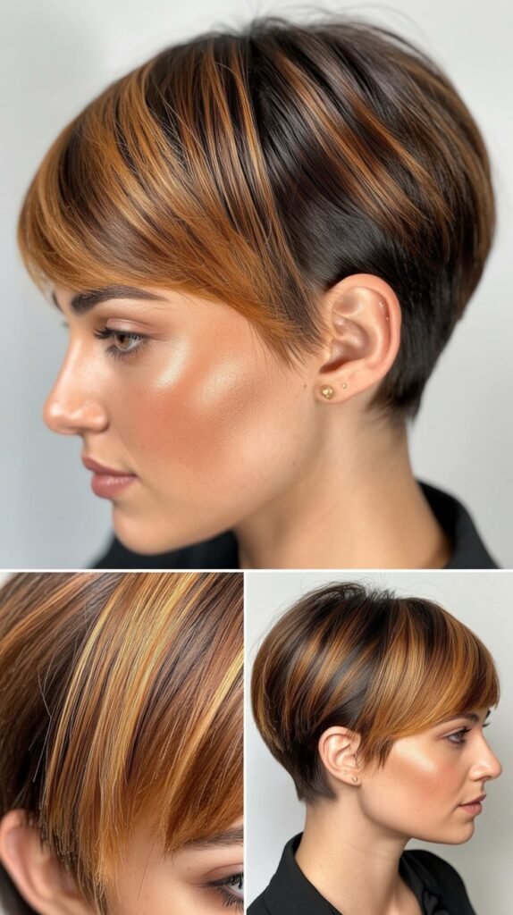 22. Pixie with Balayage Color Melt