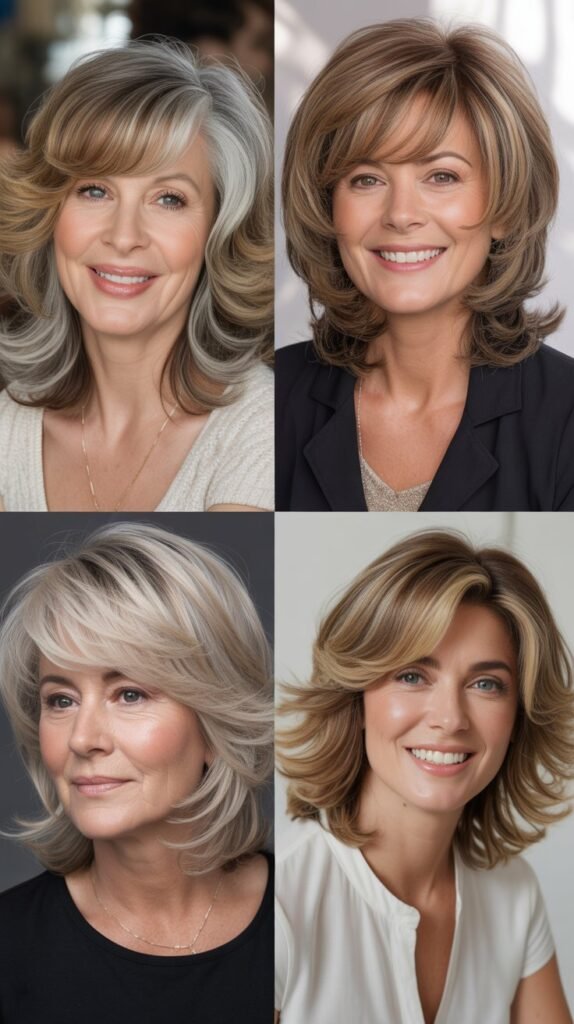 Voluminous Layered Cut with Highlights