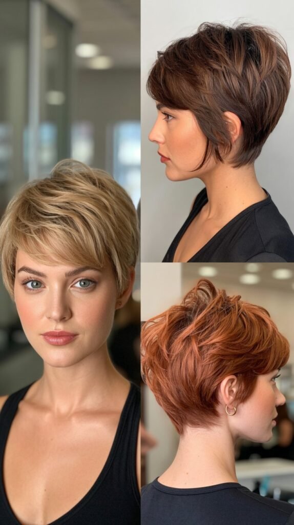 1. Classic Textured Shaggy Pixie