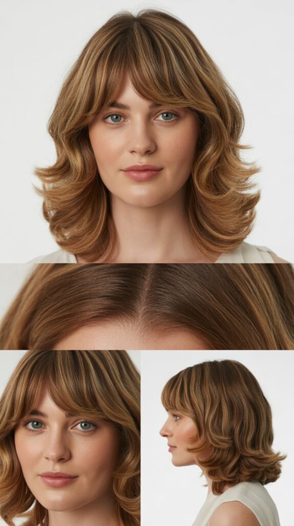 Long Layers with Arched Bangs