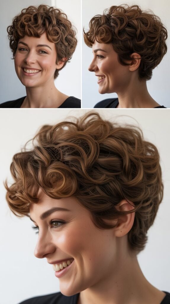 Voluminous Curly Pixie