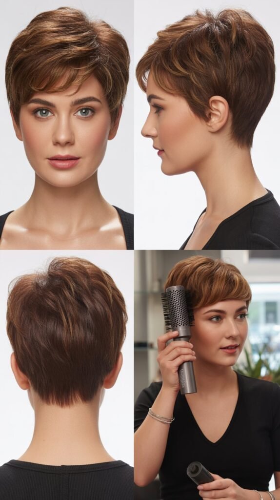 23. Choppy Pixie With Crown Volume