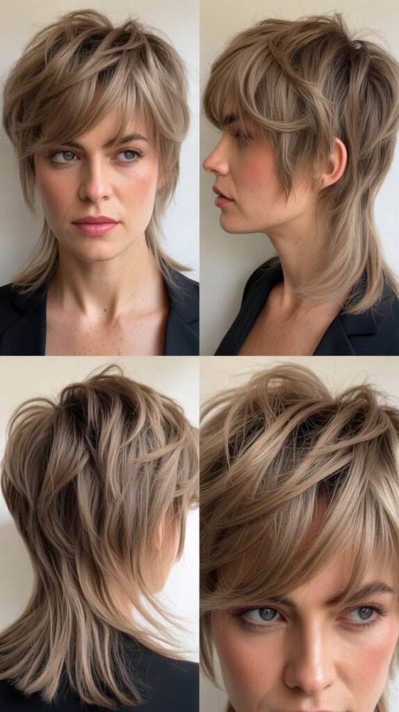 6. Razor-Cut Layers with Piecey Textured Bangs