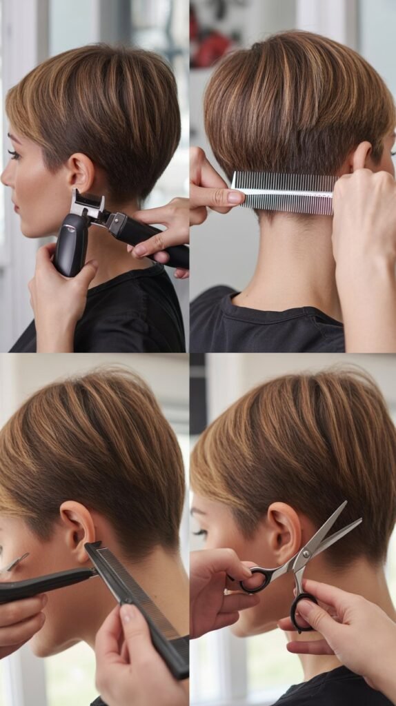 Self-Cutting Techniques for Short Hair