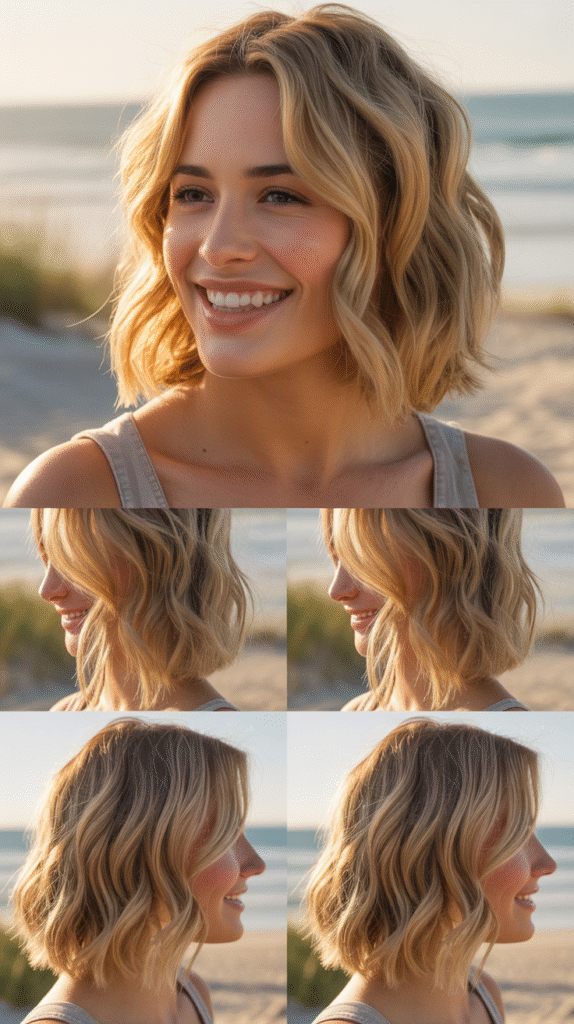  Wispy Layers with Curtain Bangs and Platinum Blonde