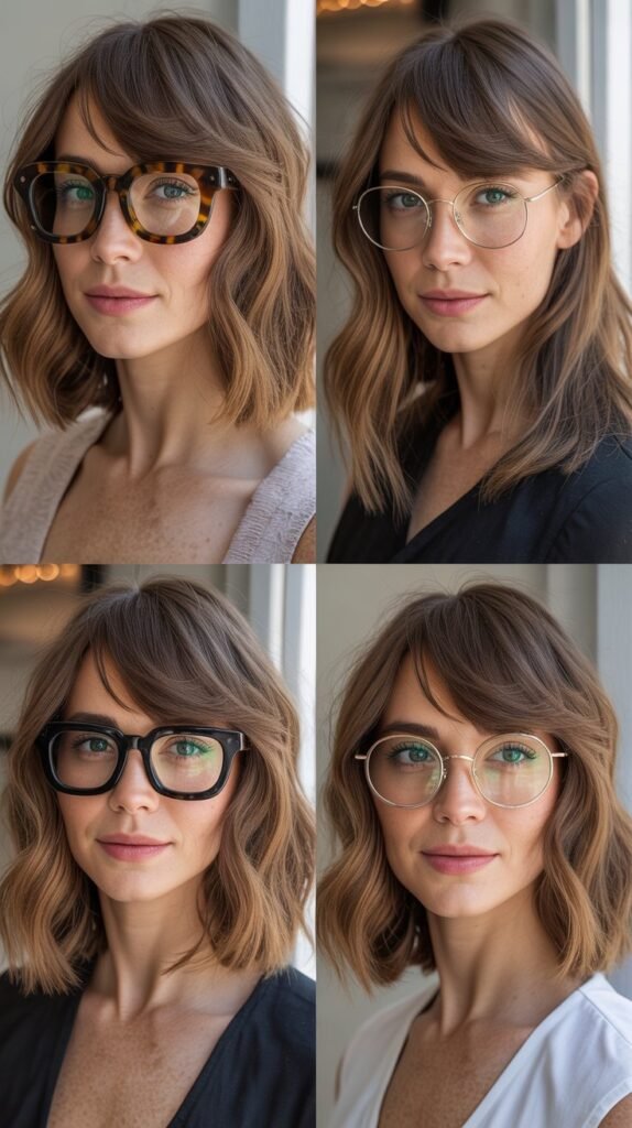 Side-Swept Bangs with Textured Lob
