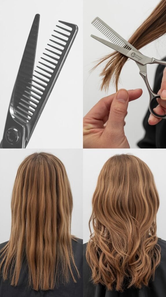 7. Using Thinning Shears to Perfect Your Layers