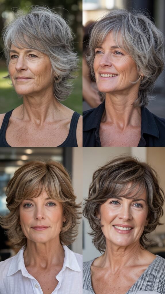 4. The Shaggy Layered Cut with Bangs