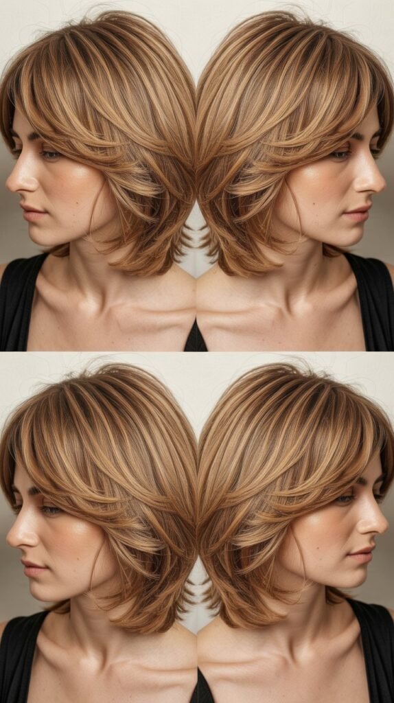 13. Feathered Layers With Side Bangs