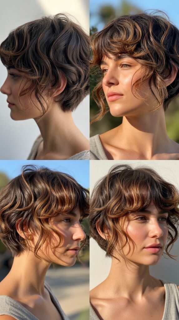 Wavy Pixie With Tousled Bangs