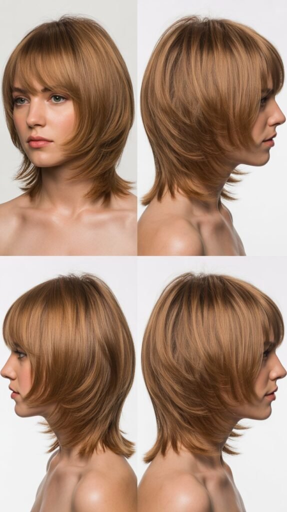 7. Graduated Layers With Full Bangs