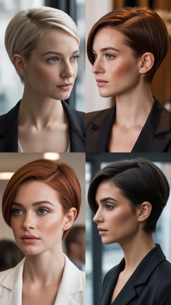 9. The Sleek Side-Part Pixie
