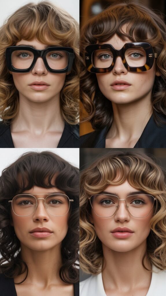  Full Heavy Bangs with Medium Textured Waves