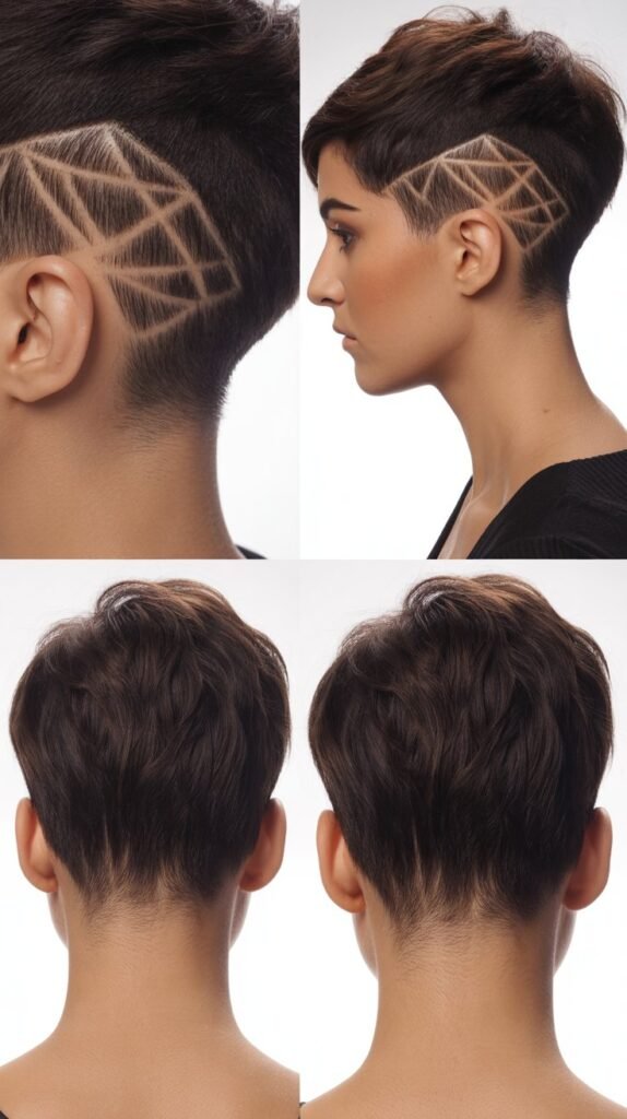 Pixie with Shaved Nape Design