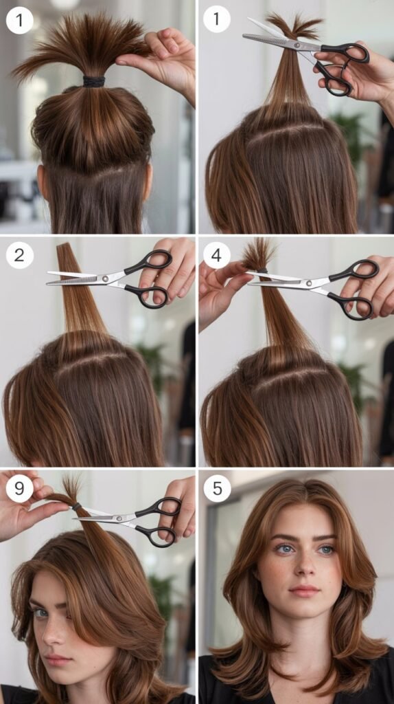 3. The Ponytail Method for Long Layers