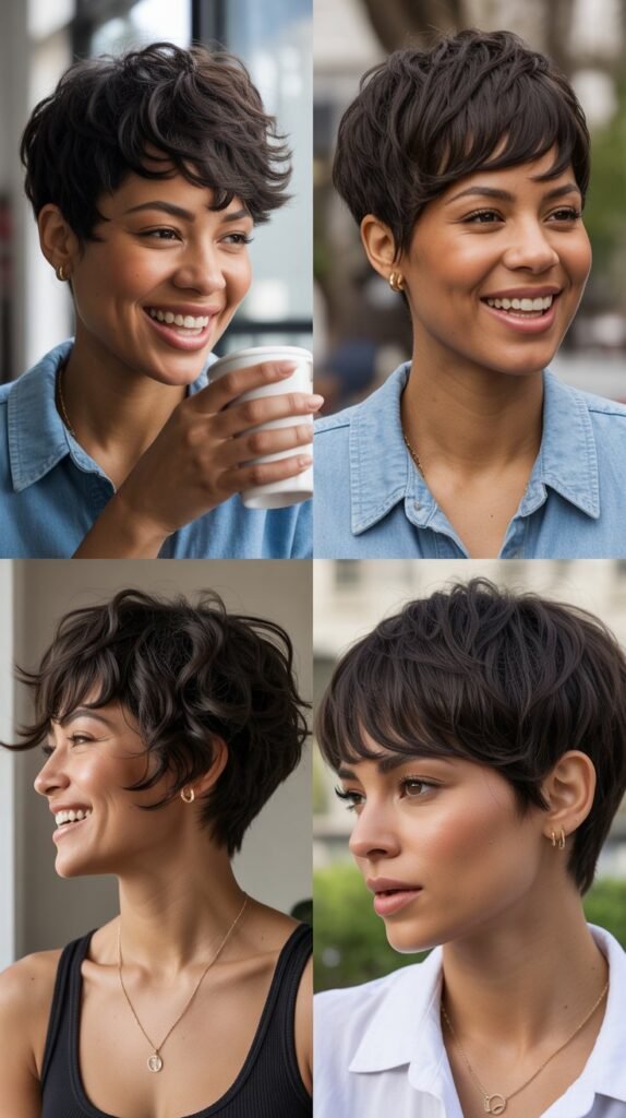 7. Textured Pixie with Fringe