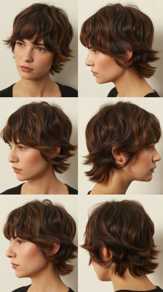  Dark Chocolate Brown Wolf Cut