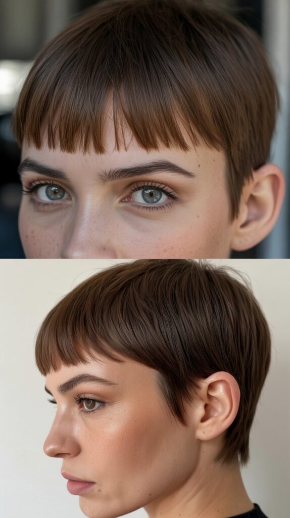 Pixie with Baby Bangs
