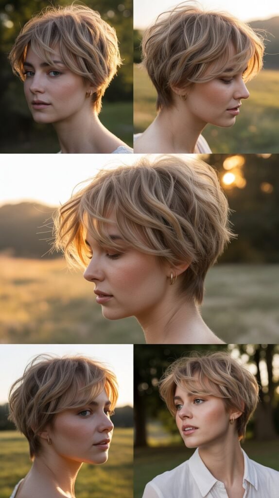  Wispy Pixie With Sun-Kissed Highlights
