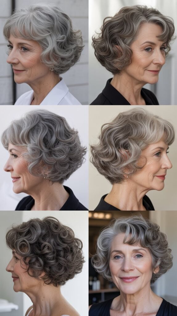 Curly A-Line Bob