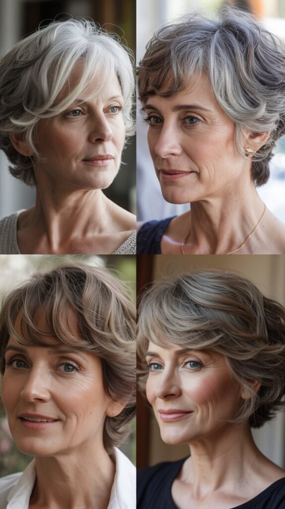 Wispy Short Cut with Side Bangs