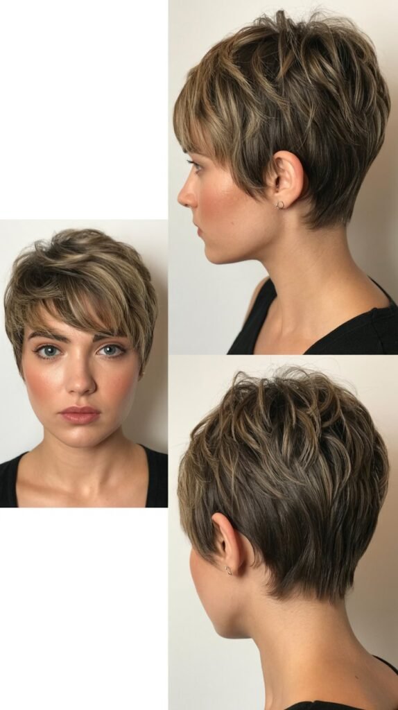 9. Tapered Shaggy Pixie