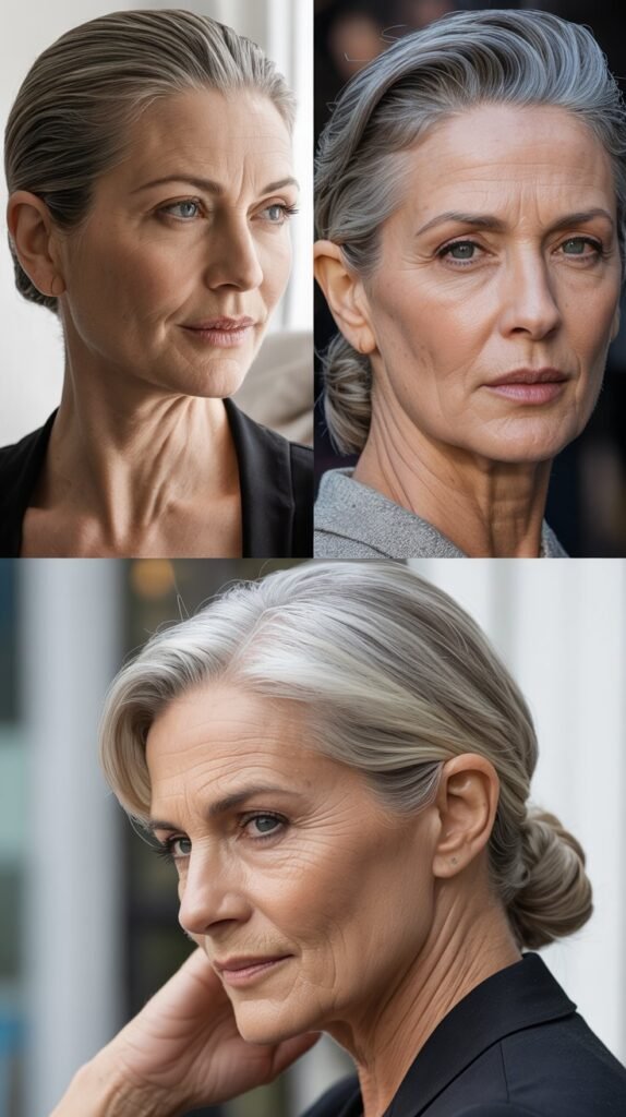 34. Slicked-Back Style