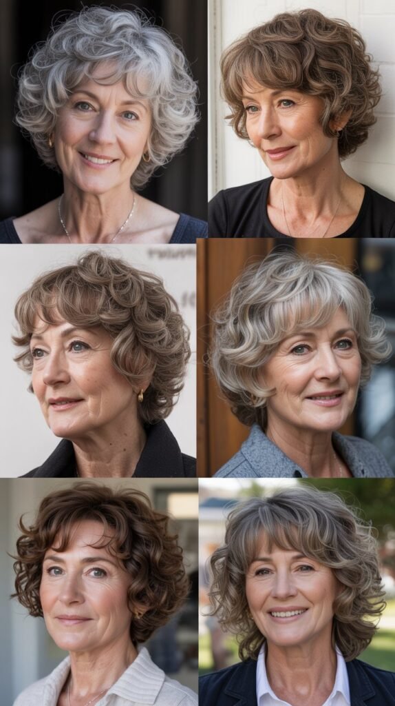 Curly Shag with Bangs