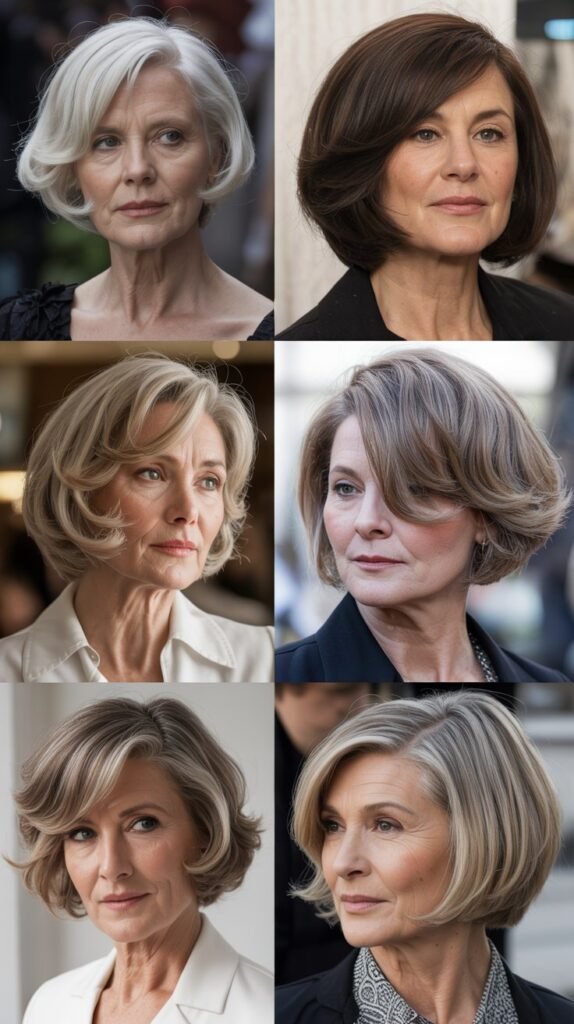  Chin-Length Bob with Side Part