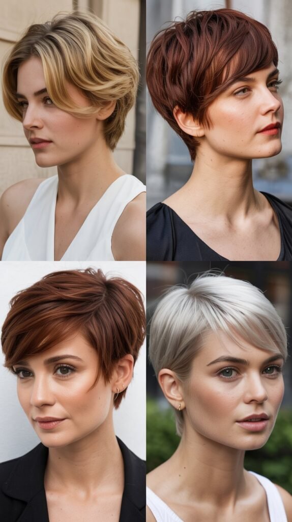 3. Side-Swept Pixie with Long Bangs