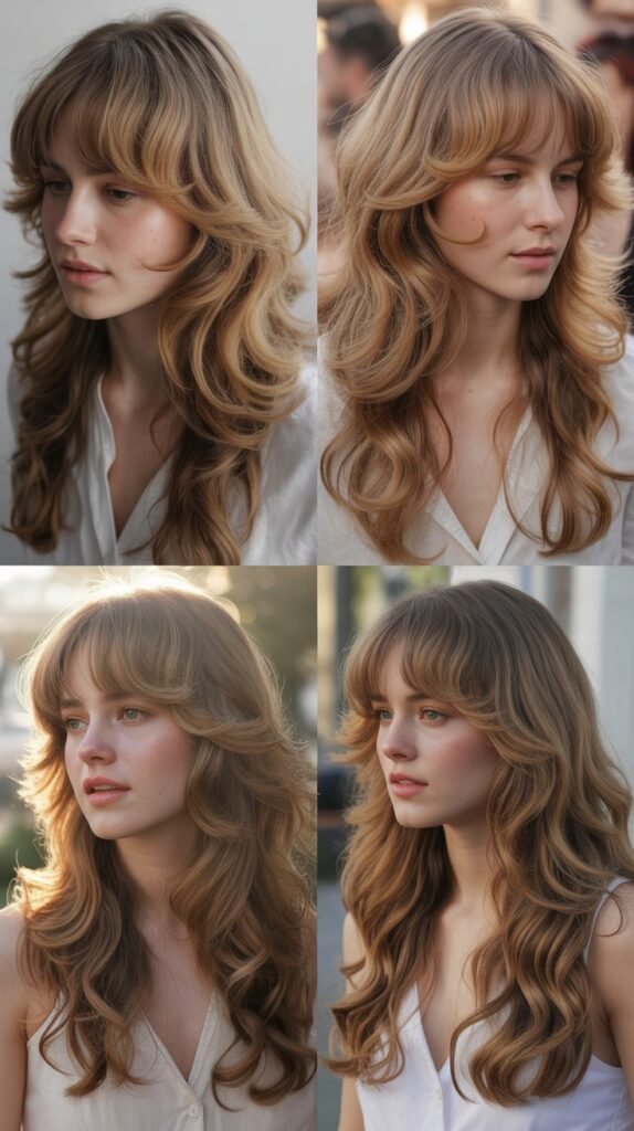 Soft Waves with Face-Framing Bangs