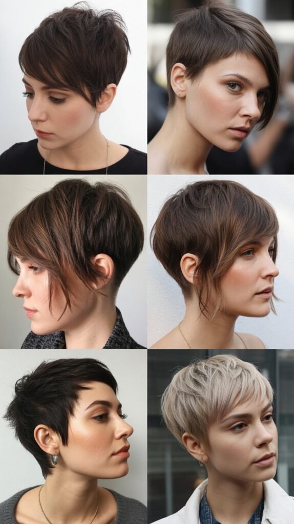 18. Choppy Pixie With Angular Fringe