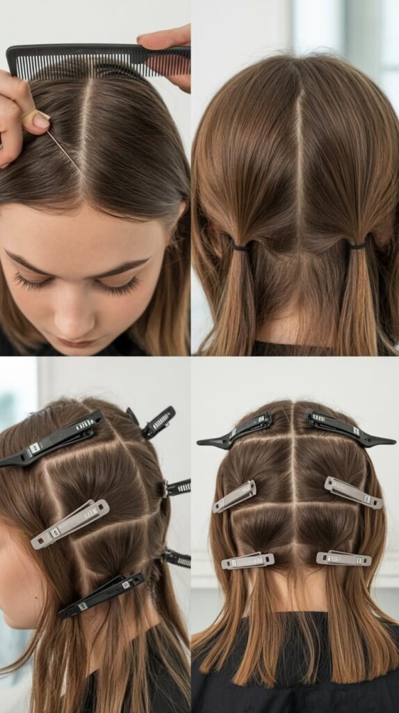 4. Sectioning Your Hair Properly for Even Layers