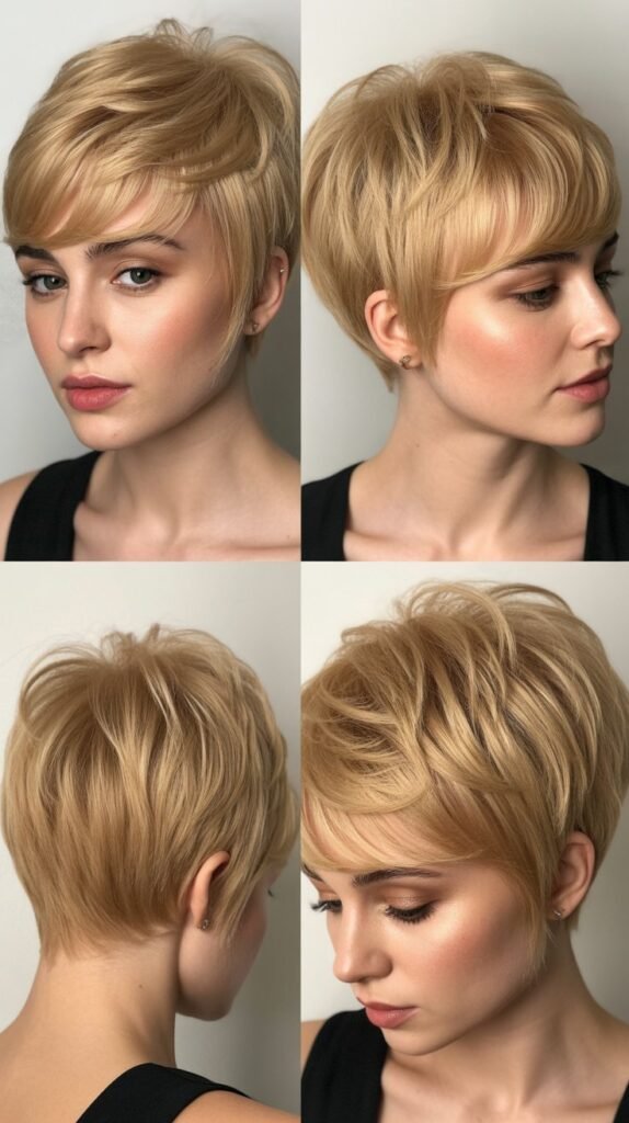 Layered Pixie With Piecey Bangs
