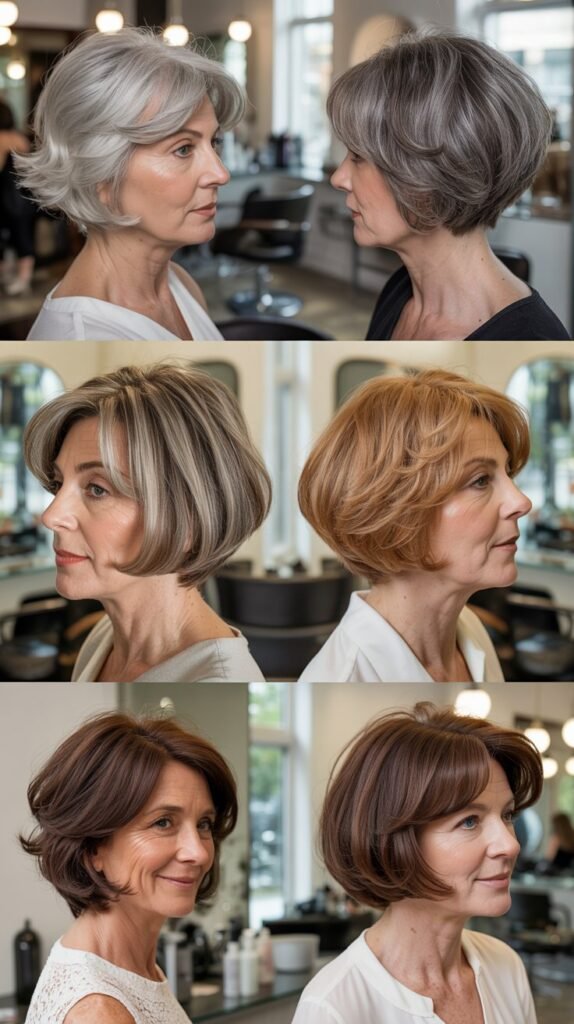 2. Textured Bob with Side Part
