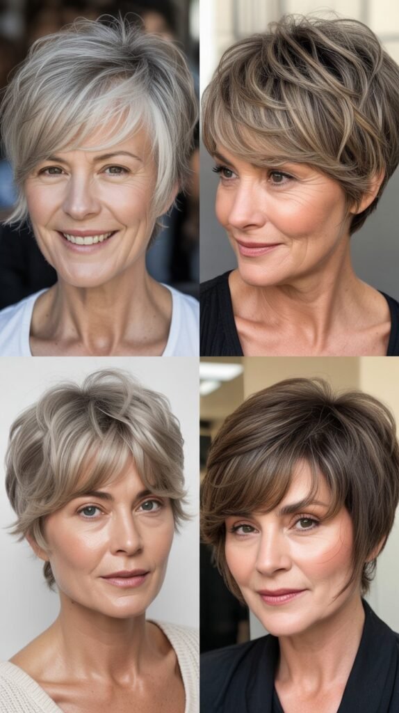  Choppy Pixie with Long Bangs