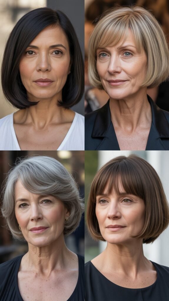  Chin-Length Bob with Bangs